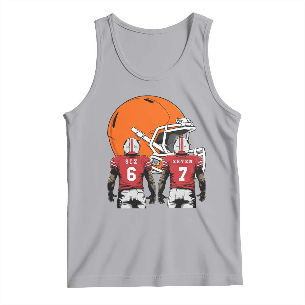 Funny American Football Tank Top Six Seven Meme TS12 Athletic Heather Print Your Wear