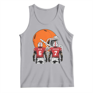 Funny American Football Tank Top Six Seven Meme TS12 Athletic Heather Print Your Wear