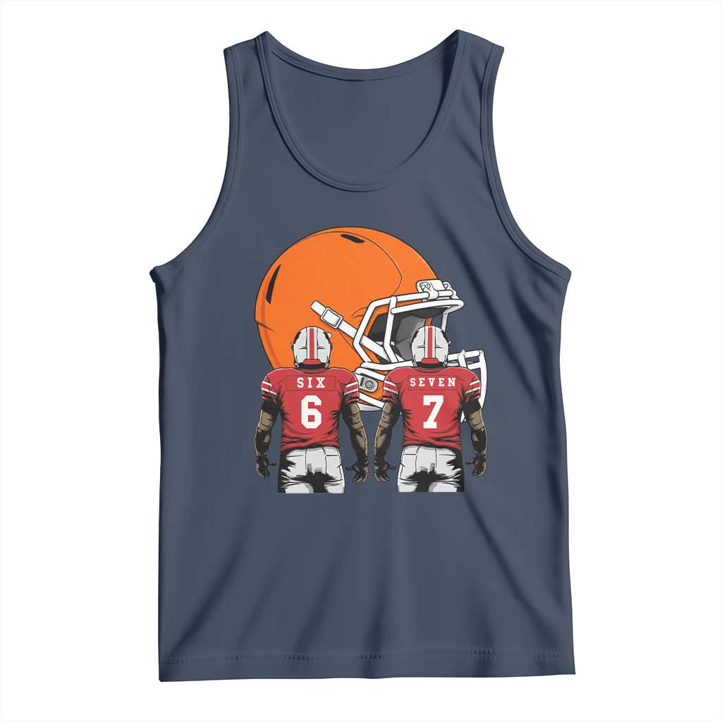 Funny American Football Tank Top Six Seven Meme TS12 Navy Print Your Wear