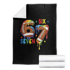Funny American Football Throw Blanket 67 Viral Gen Alpha Slang Gift TS12 Black Print Your Wear