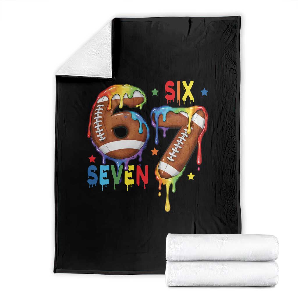 Funny American Football Throw Blanket 67 Viral Gen Alpha Slang Gift TS12 Black Print Your Wear
