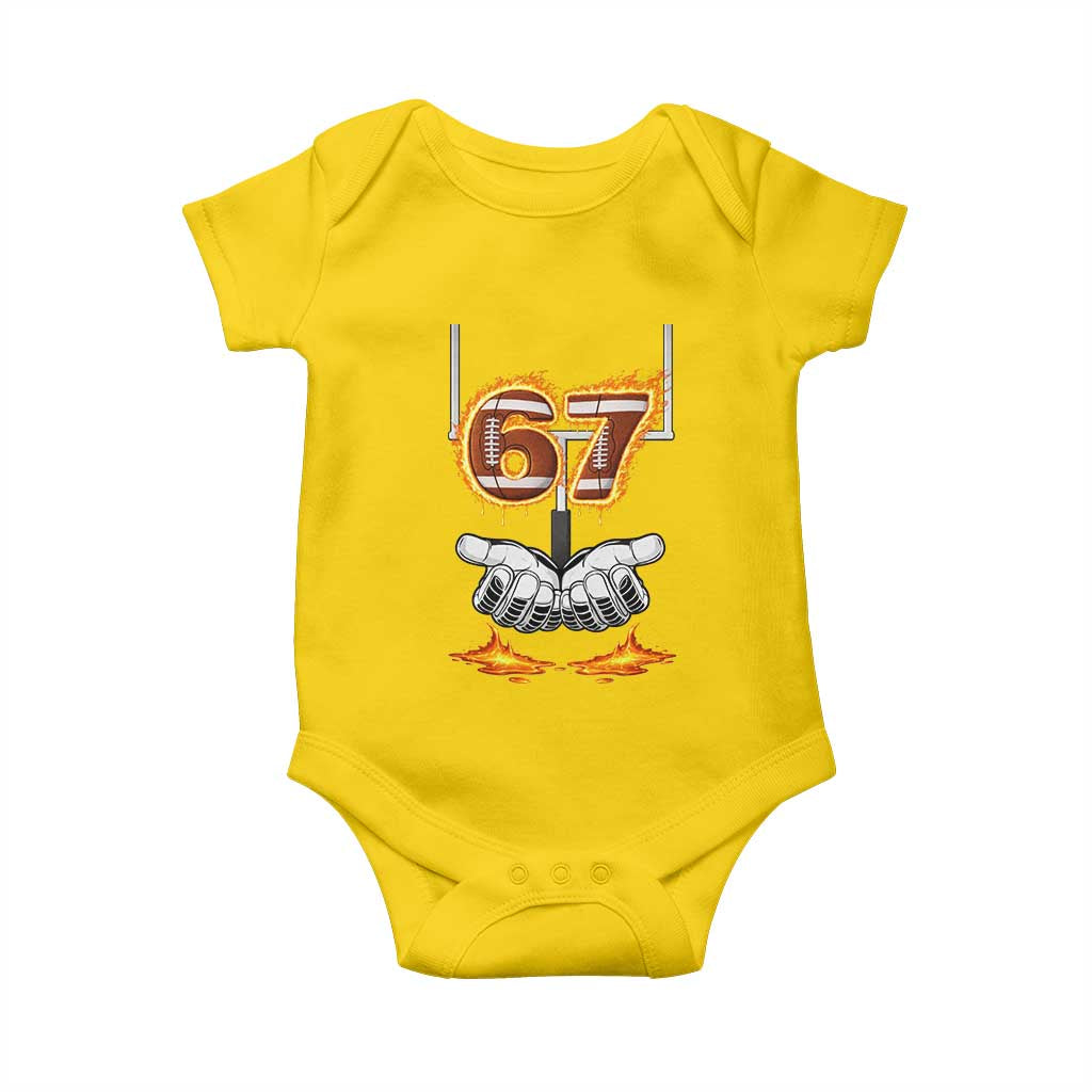 American Football Six Seven Meme Baby Onesie Fire Flame Drip TS12 Daisy Print Your Wear