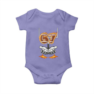 American Football Six Seven Meme Baby Onesie Fire Flame Drip TS12 Violet Print Your Wear