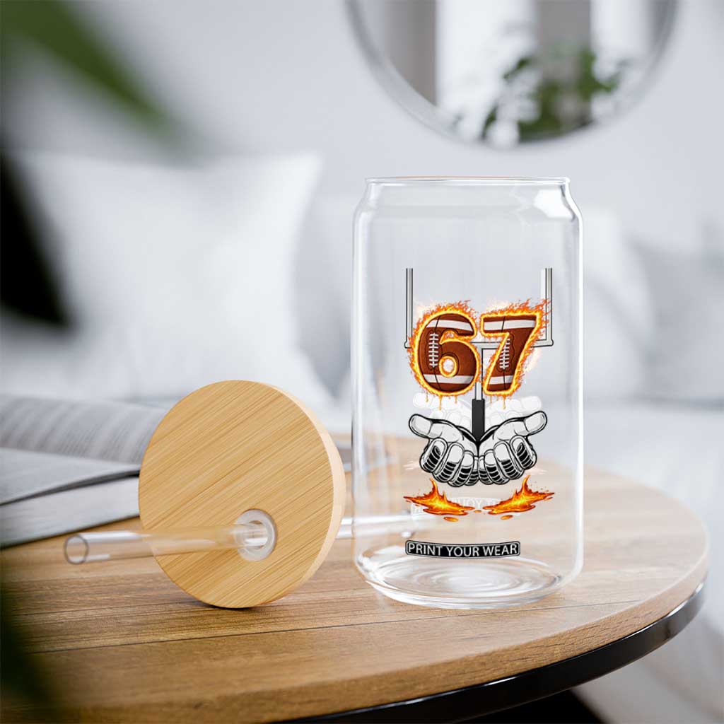 American Football Six Seven Meme Glass Can Fire Flame Drip TS12 Print Your Wear