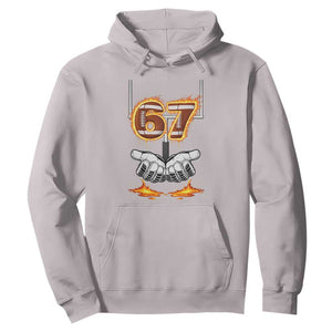 American Football Six Seven Meme Hoodie Fire Flame Drip TS12 Ice Gray Print Your Wear