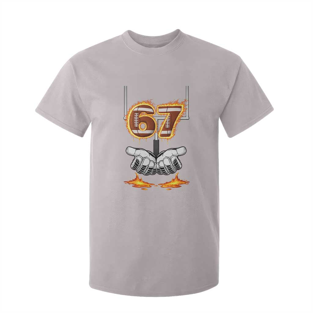 American Football Six Seven Meme T Shirt For Kid Fire Flame Drip TS12 Ice Gray Print Your Wear