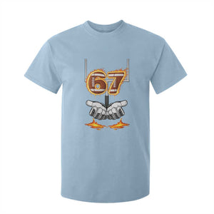 American Football Six Seven Meme T Shirt For Kid Fire Flame Drip TS12 Light Blue Print Your Wear