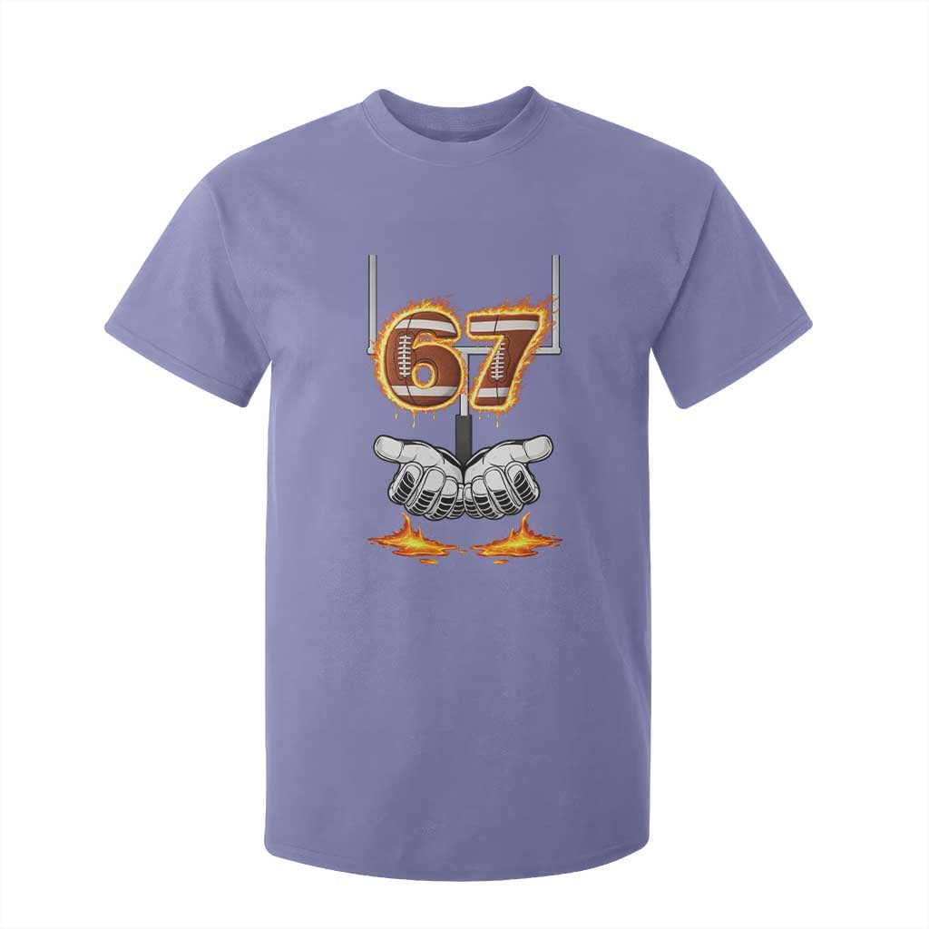 American Football Six Seven Meme T Shirt For Kid Fire Flame Drip TS12 Violet Print Your Wear