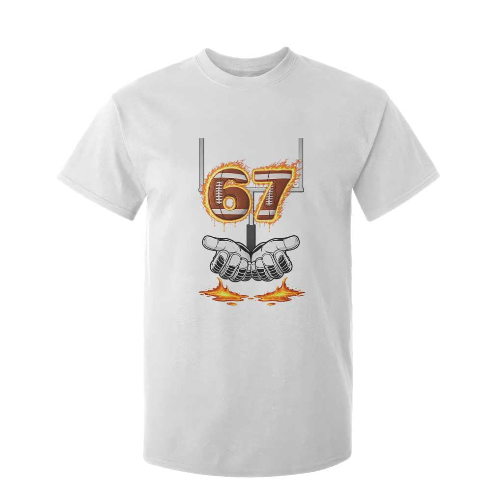 American Football Six Seven Meme T Shirt For Kid Fire Flame Drip TS12 White Print Your Wear