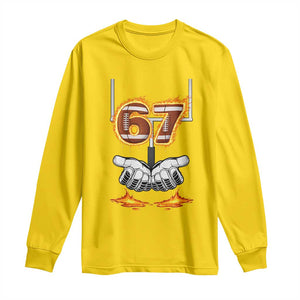 American Football Six Seven Meme Long Sleeve Shirt Fire Flame Drip TS12 Daisy Print Your Wear