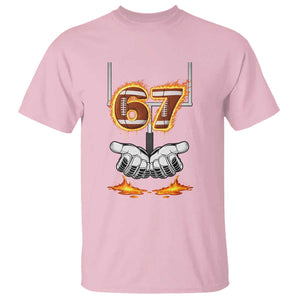American Football Six Seven Meme T Shirt Fire Flame Drip TS12 Light Pink Print Your Wear
