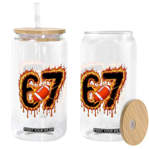 Funny American Football Six Seven Glass Can Fire Drip 67 Meme TS12 Print Your Wear
