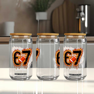 Funny American Football Six Seven Glass Can Fire Drip 67 Meme TS12 Print Your Wear