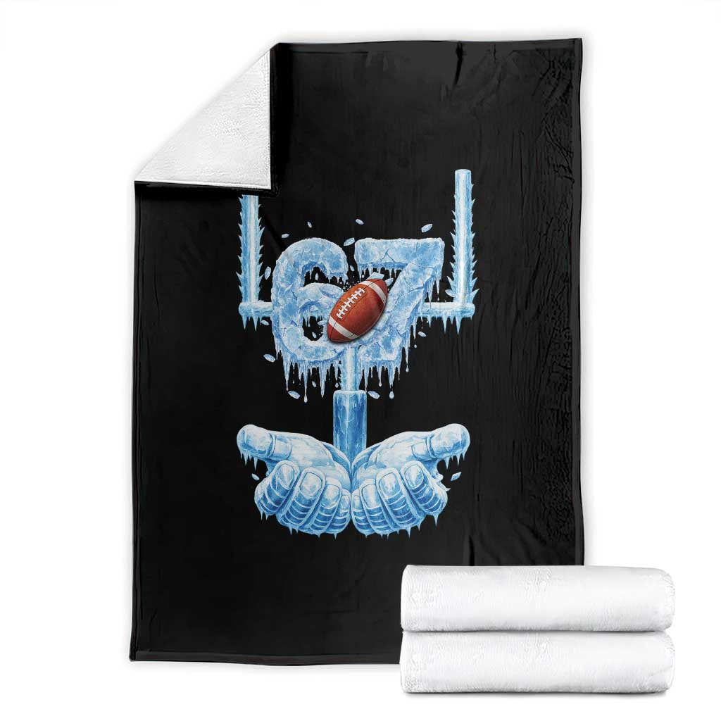Cool Ice Effect 67 Meme Throw Blanket Funny American Football TS12 White Print Your Wear