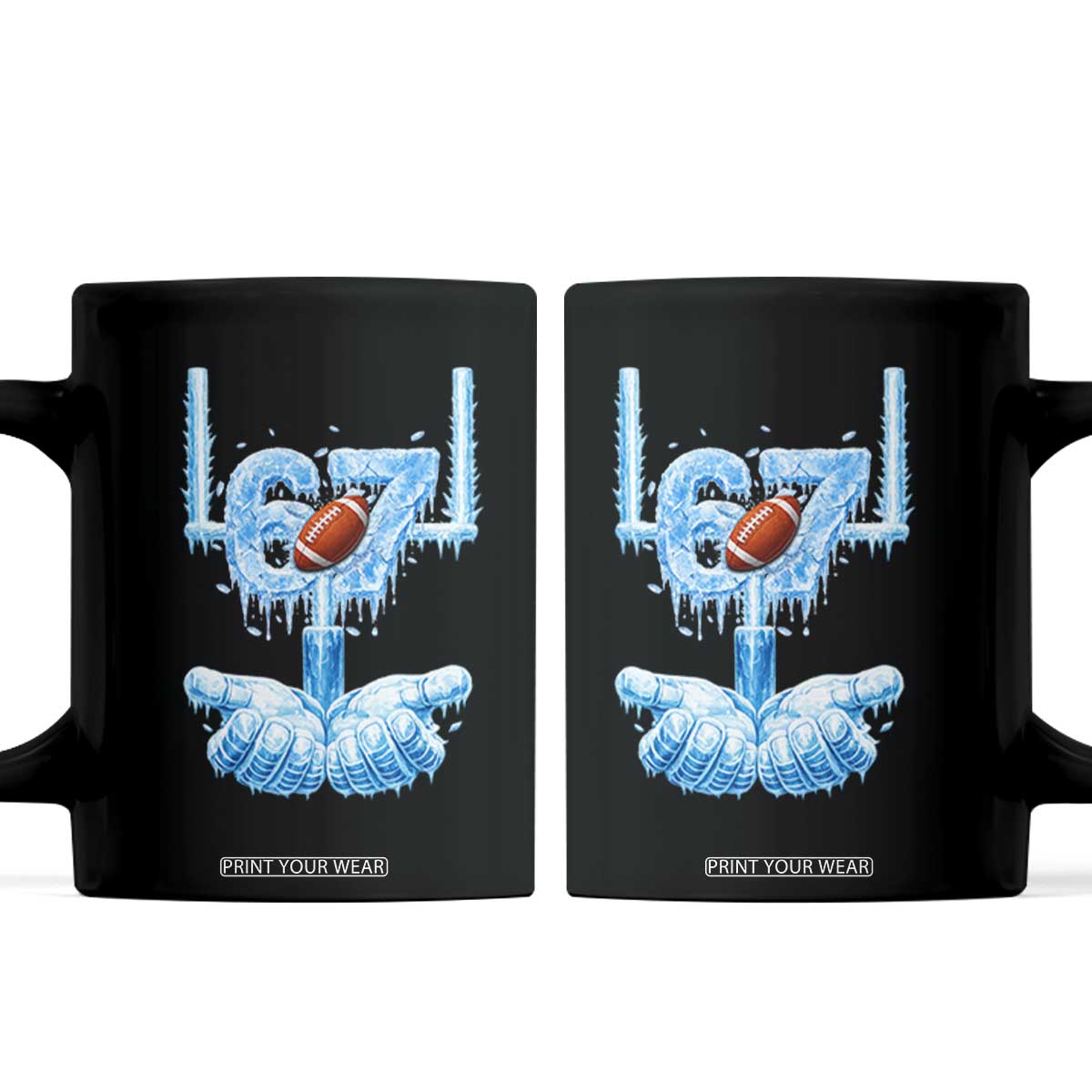 Cool Ice Effect 67 Meme Coffee Mug Funny American Football TS12 Black Print Your Wear