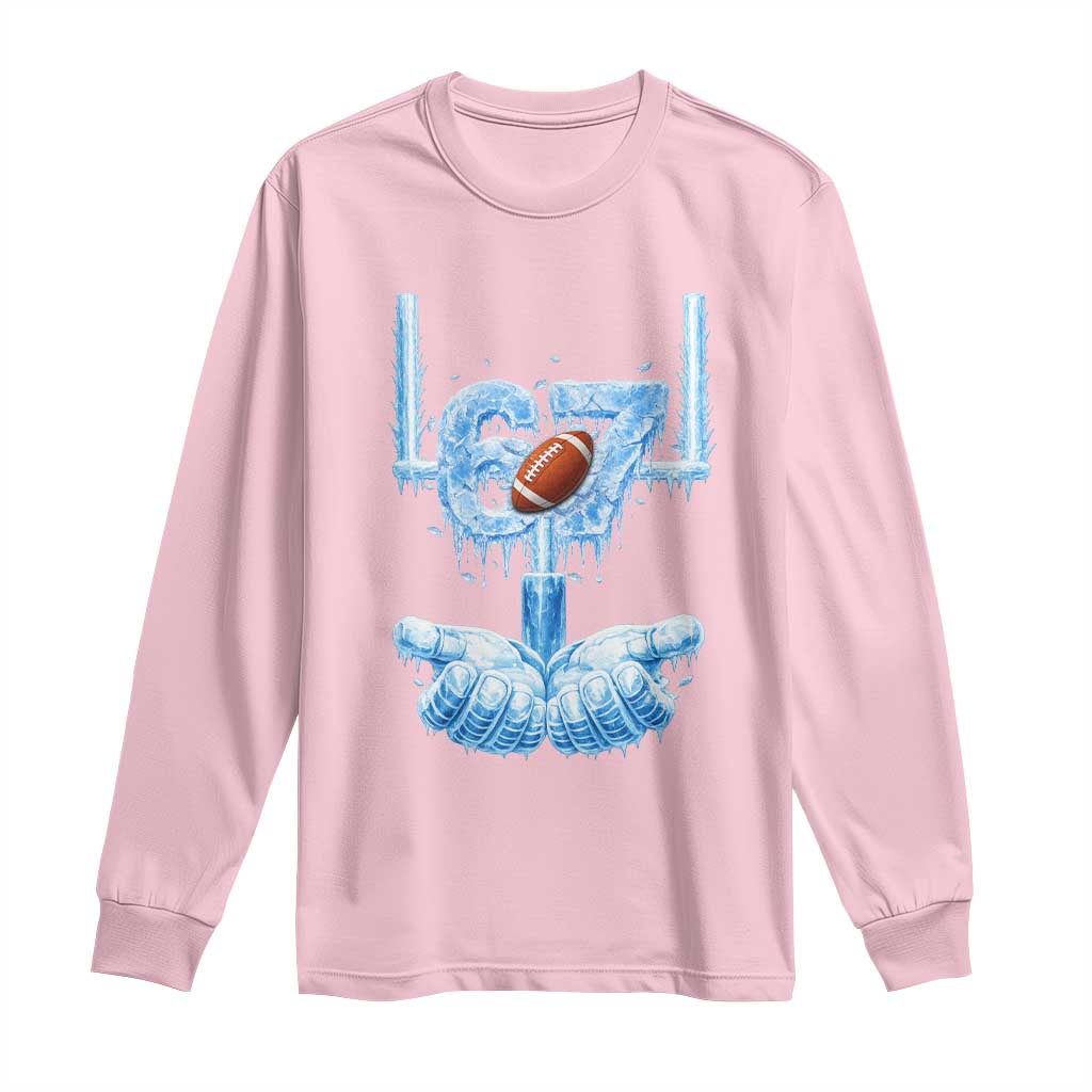 Cool Ice Effect 67 Meme Long Sleeve Shirt Funny American Football TS12 Light Pink Print Your Wear