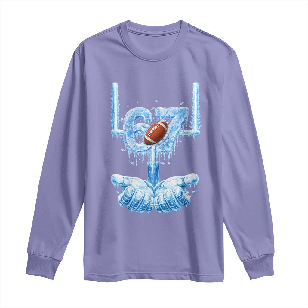 Cool Ice Effect 67 Meme Long Sleeve Shirt Funny American Football TS12 Violet Print Your Wear