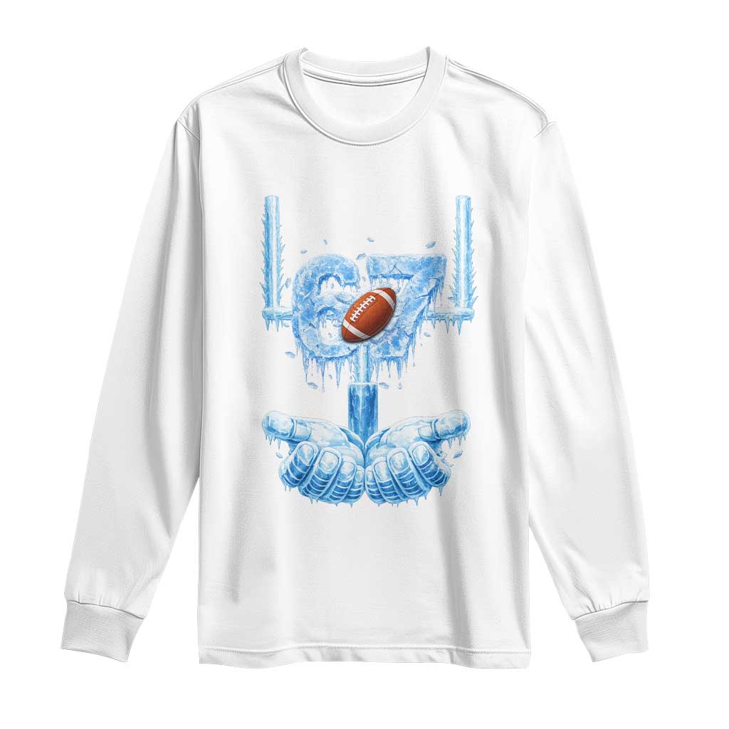 Cool Ice Effect 67 Meme Long Sleeve Shirt Funny American Football TS12 White Print Your Wear