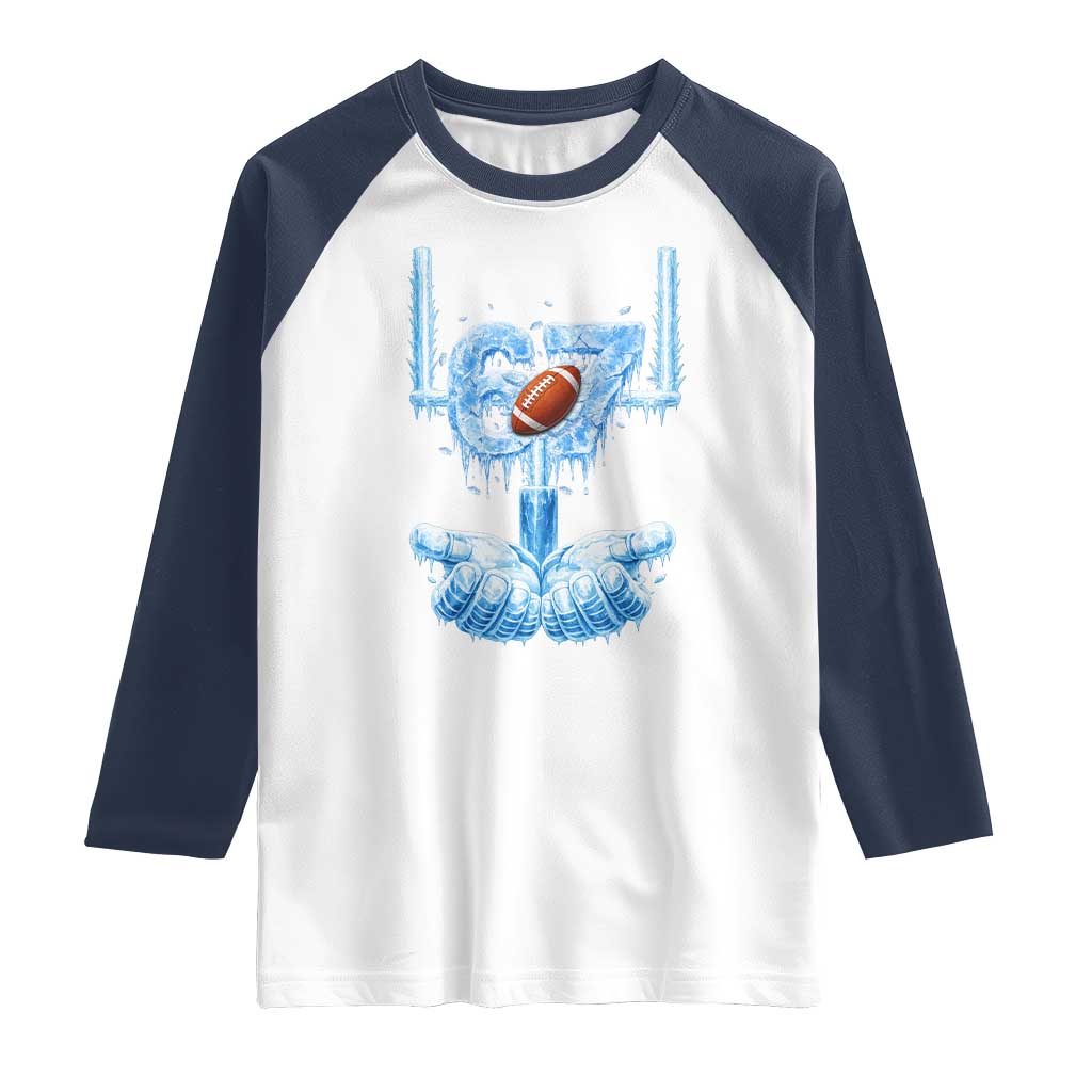Cool Ice Effect 67 Meme Raglan Shirt Funny American Football TS12 White Navy Print Your Wear