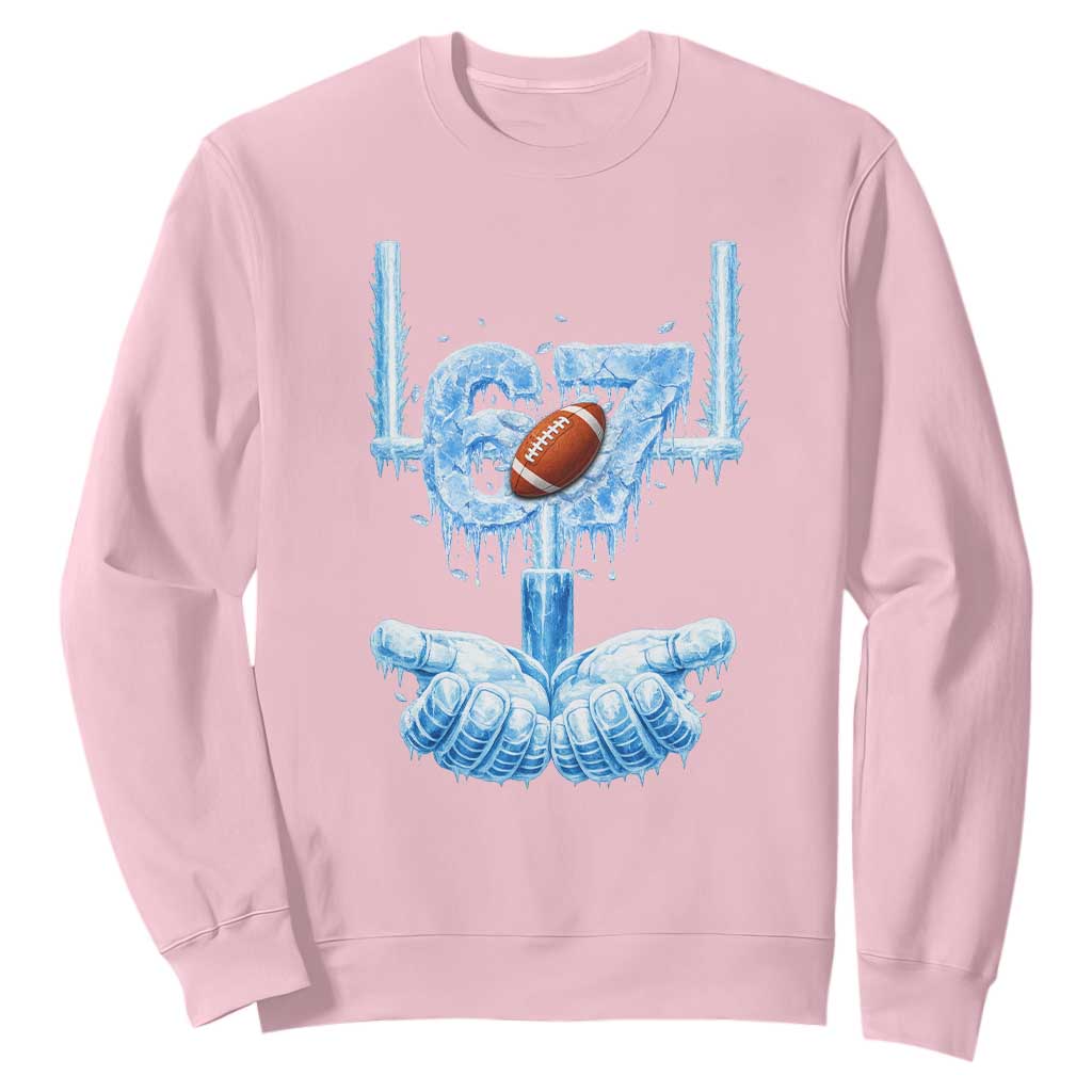 Cool Ice Effect 67 Meme Sweatshirt Funny American Football TS12 Light Pink Print Your Wear