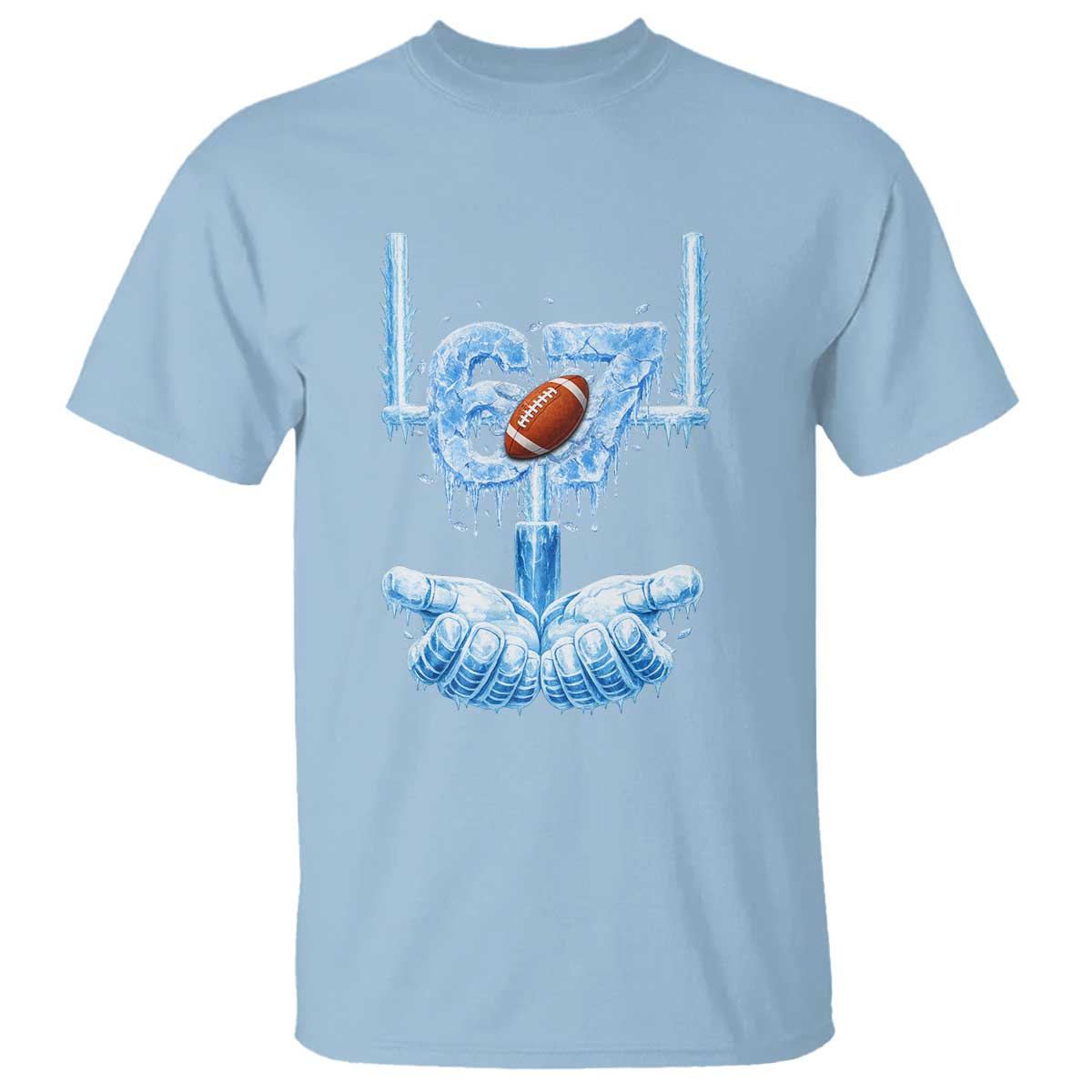 Cool Ice Effect 67 Meme T Shirt Funny American Football TS12 Light Blue Print Your Wear