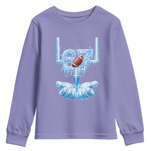 Cool Ice Effect 67 Meme Youth Sweatshirt Funny American Football TS12 Violet Print Your Wear