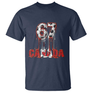 Funny Canada Soccer 67 Meme T Shirt Canadian Soccer Lovers TS12 Navy Print Your Wear