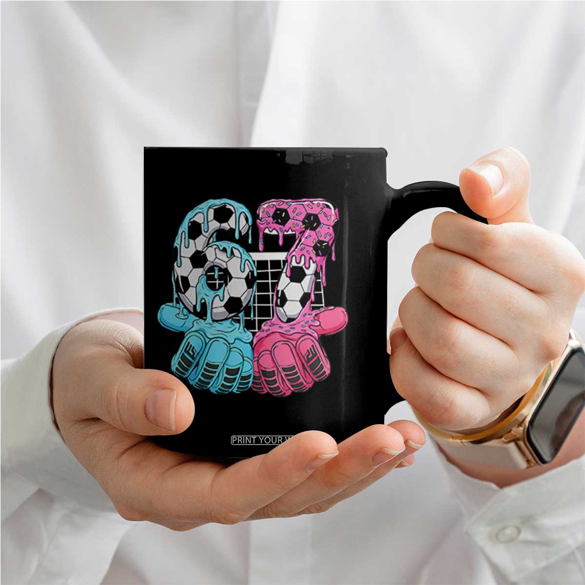Drip Soccer Six Seven Meme Coffee Mug Funny Gen Alpha Slang TS12 Print Your Wear