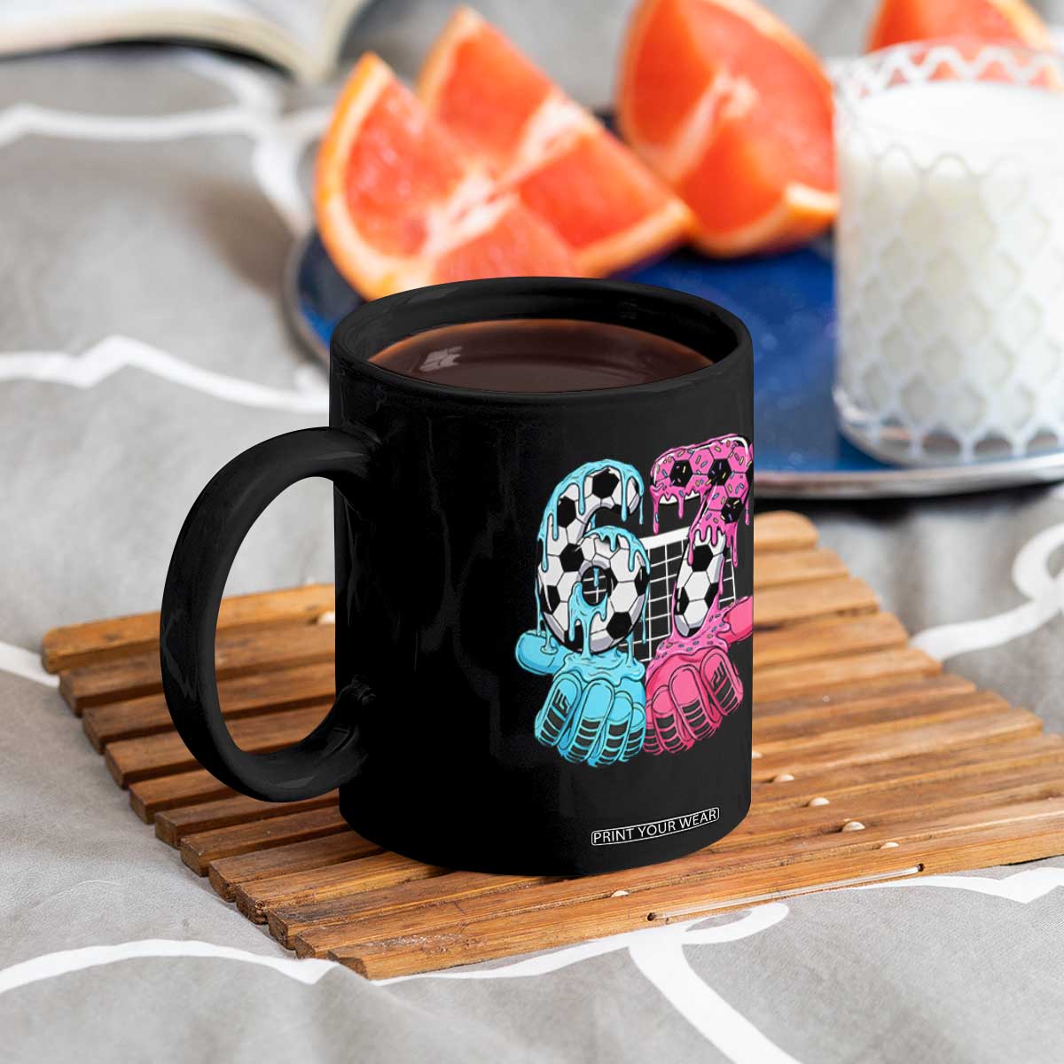 Drip Soccer Six Seven Meme Coffee Mug Funny Gen Alpha Slang TS12 Print Your Wear