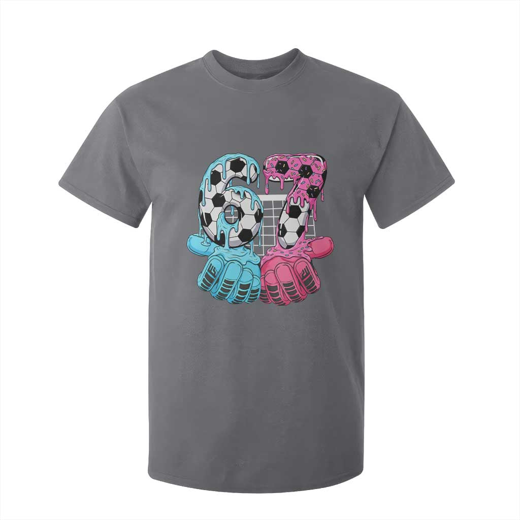 Drip Soccer Six Seven Meme T Shirt For Kid Funny Gen Alpha Slang TS12 Charcoal Print Your Wear