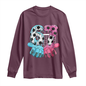Drip Soccer Six Seven Meme Long Sleeve Shirt Funny Gen Alpha Slang TS12 Maroon Print Your Wear