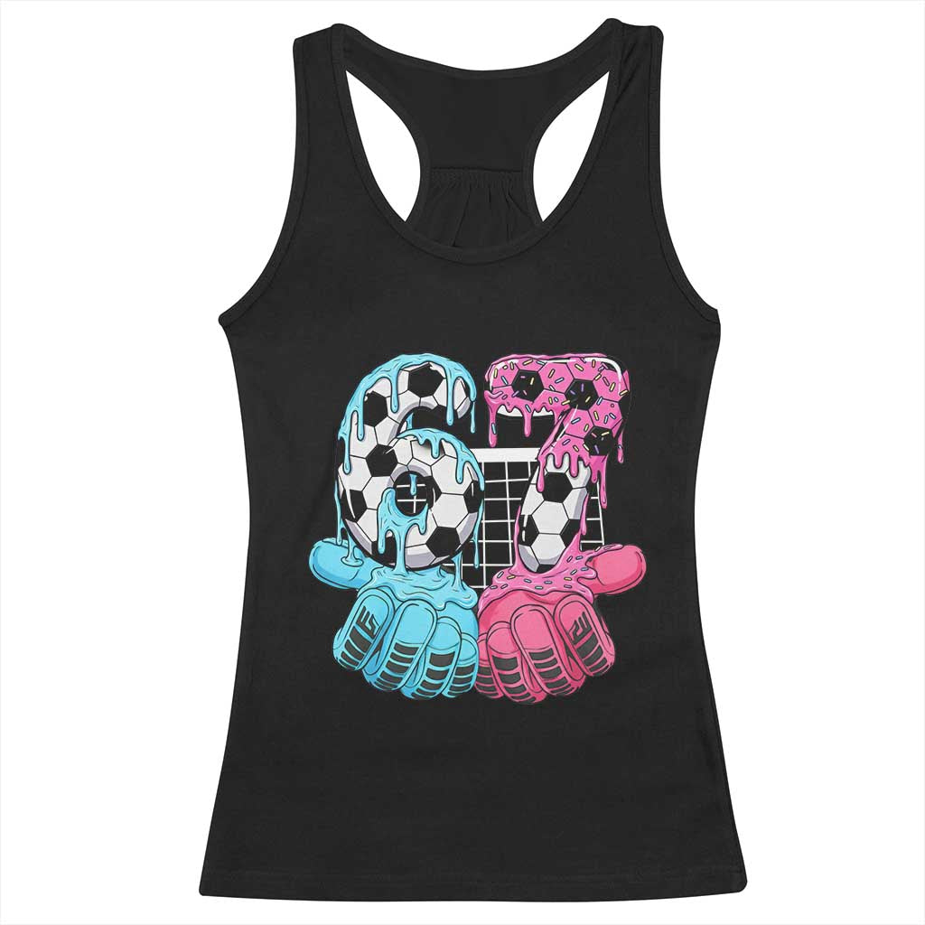 Drip Soccer Six Seven Meme Racerback Tank Top Funny Gen Alpha Slang TS12 Black Print Your Wear