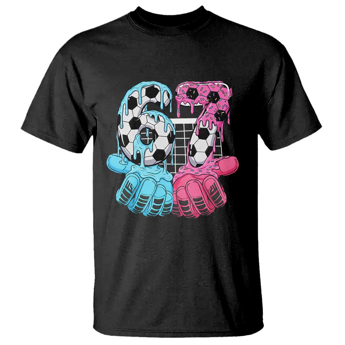 Drip Soccer Six Seven Meme T Shirt Funny Gen Alpha Slang TS12 Black Print Your Wear