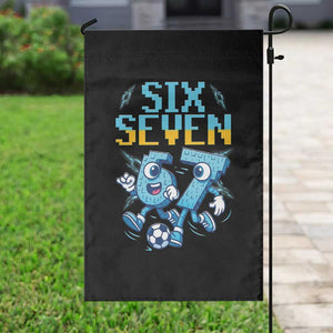 Funny Six Seven Pixel Playing Soccer Garden Flag Gen Z Alpha Gift TS12 Print Your Wear