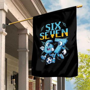 Funny Six Seven Pixel Playing Soccer Garden Flag Gen Z Alpha Gift TS12 Print Your Wear