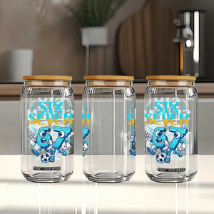 Funny Six Seven Pixel Playing Soccer Glass Can Gen Z Alpha Gift TS12 Print Your Wear