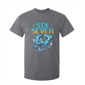 Funny Six Seven Pixel Playing Soccer T Shirt For Kid Gen Z Alpha Gift TS12 Charcoal Print Your Wear