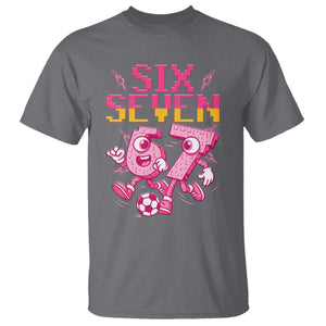 Funny Gen Z Alpha Gift T Shirt Six Seven Meme Soccer Lover TS12 Charcoal Print Your Wear