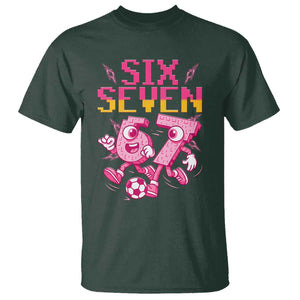 Funny Gen Z Alpha Gift T Shirt Six Seven Meme Soccer Lover TS12 Dark Forest Green Print Your Wear
