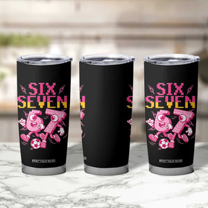 Funny Gen Z Alpha Gift Tumbler Cup Six Seven Meme Soccer Lover TS12 Print Your Wear