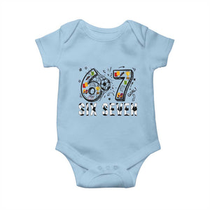 Six Seven Meme Soccer Lover Baby Onesie Funny Gift For Gen Z TS12 Light Blue Print Your Wear