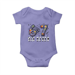 Six Seven Meme Soccer Lover Baby Onesie Funny Gift For Gen Z TS12 Violet Print Your Wear