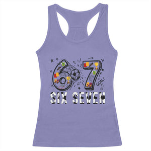 Six Seven Meme Soccer Lover Racerback Tank Top Funny Gift For Gen Z TS12 Violet Print Your Wear