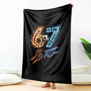 Funny Soccer Lover Throw Blanket Six Seven Meme Trending Gift TS12 Print Your Wear