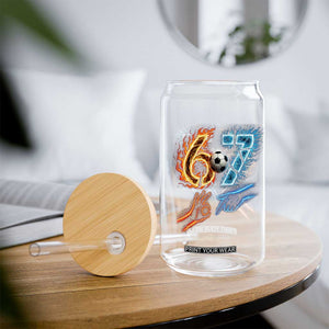 Funny Soccer Lover Glass Can Six Seven Meme Trending Gift TS12 Print Your Wear