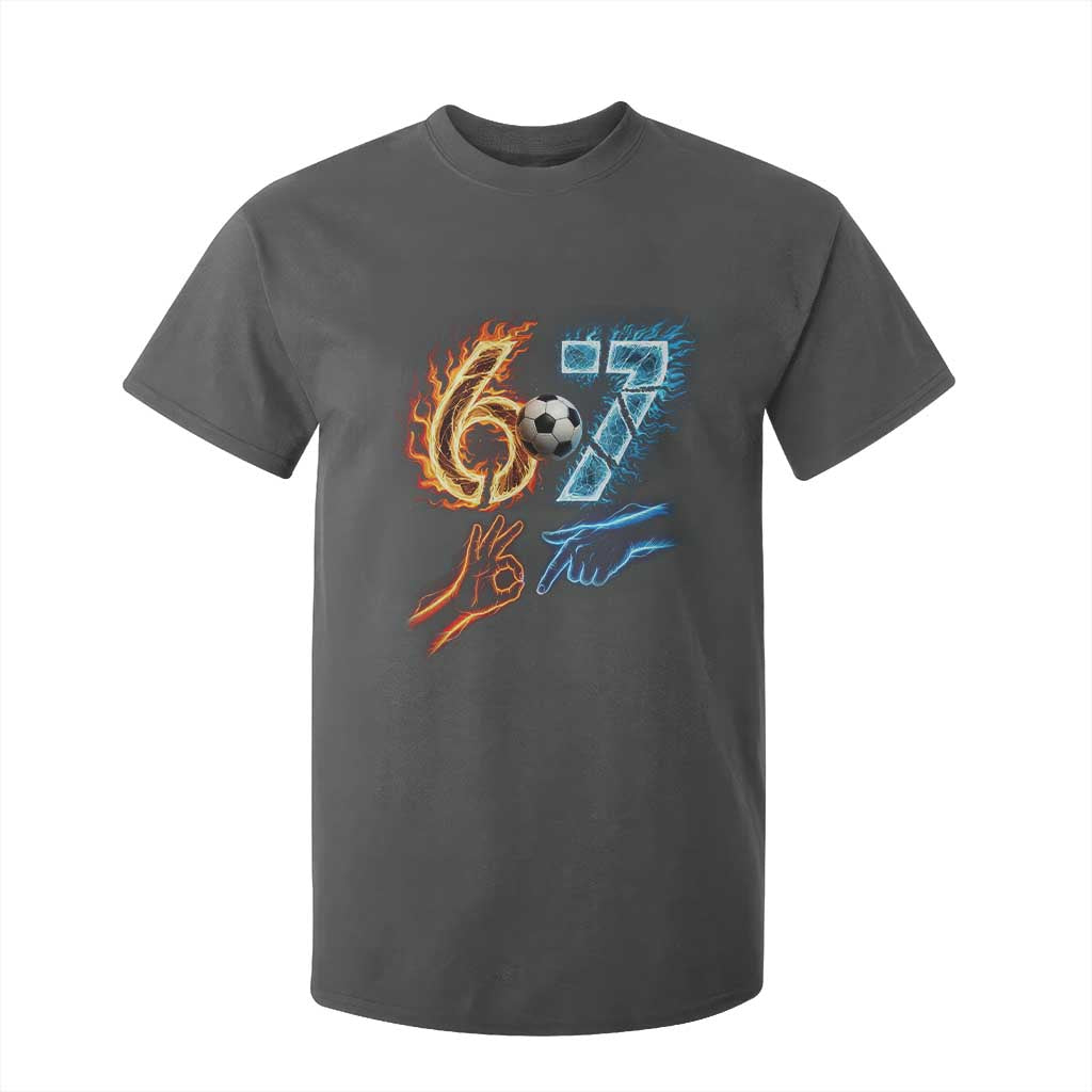 Funny Soccer Lover T Shirt For Kid Six Seven Meme Trending Gift TS12 Dark Heather Print Your Wear