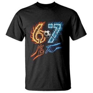 Funny Soccer Lover T Shirt Six Seven Meme Trending Gift TS12 Black Print Your Wear