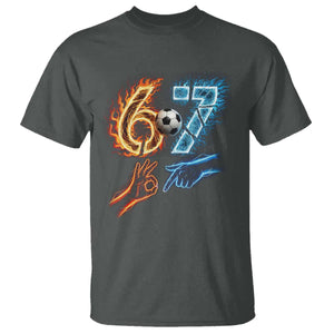 Funny Soccer Lover T Shirt Six Seven Meme Trending Gift TS12 Dark Heather Print Your Wear