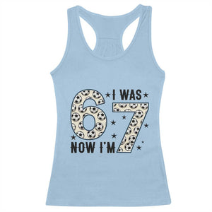 Funny Soccer Racerback Tank Top I Was 6 Now I Am 7 Meme TS12 Light Blue Print Your Wear