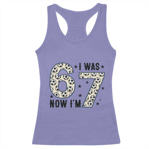 Funny Soccer Racerback Tank Top I Was 6 Now I Am 7 Meme TS12 Violet Print Your Wear